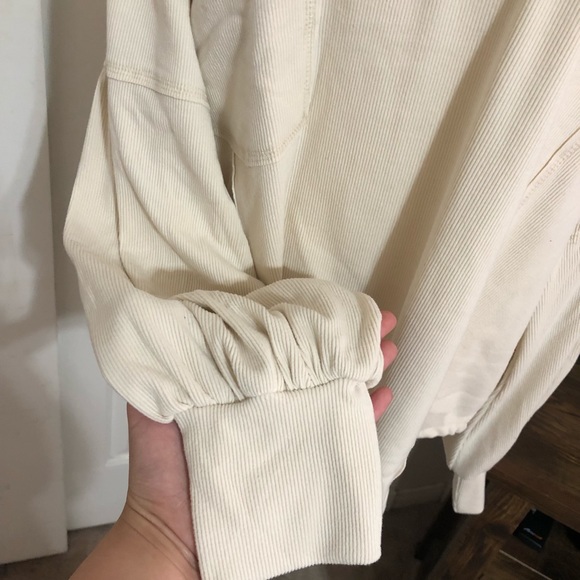 Women's Casual V Neck Balloon Sleeve Pullover Tunic Top - Picture 8 of 11